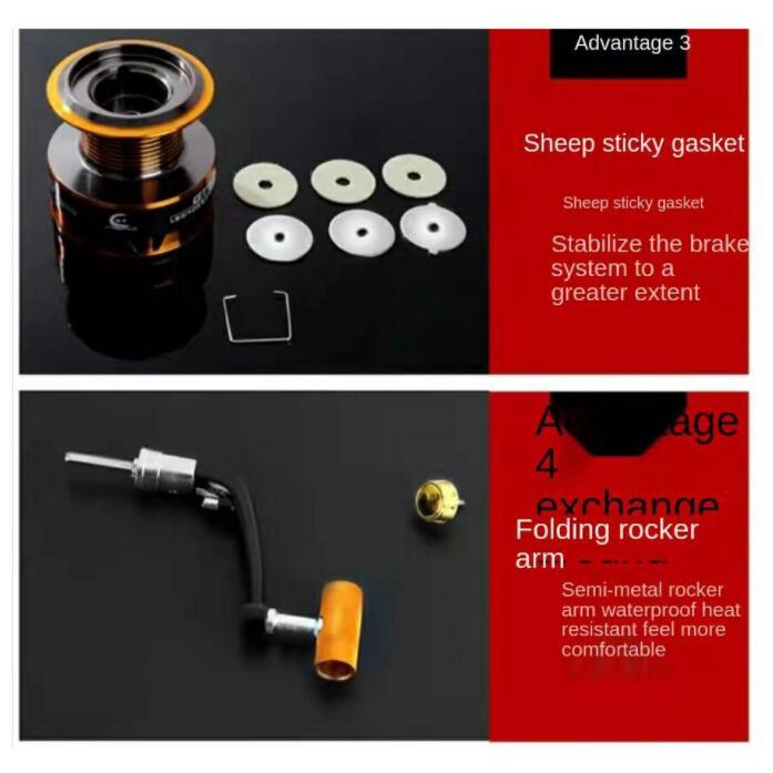 Tốt Nhất Kích Thước Nhỏ GT500 SU800 Mini Spinning Reel Mesin Pancing Metal Reel Siêu Nhẹ Siêu Nhẹ Quay Cuộn udang body Gear Metal