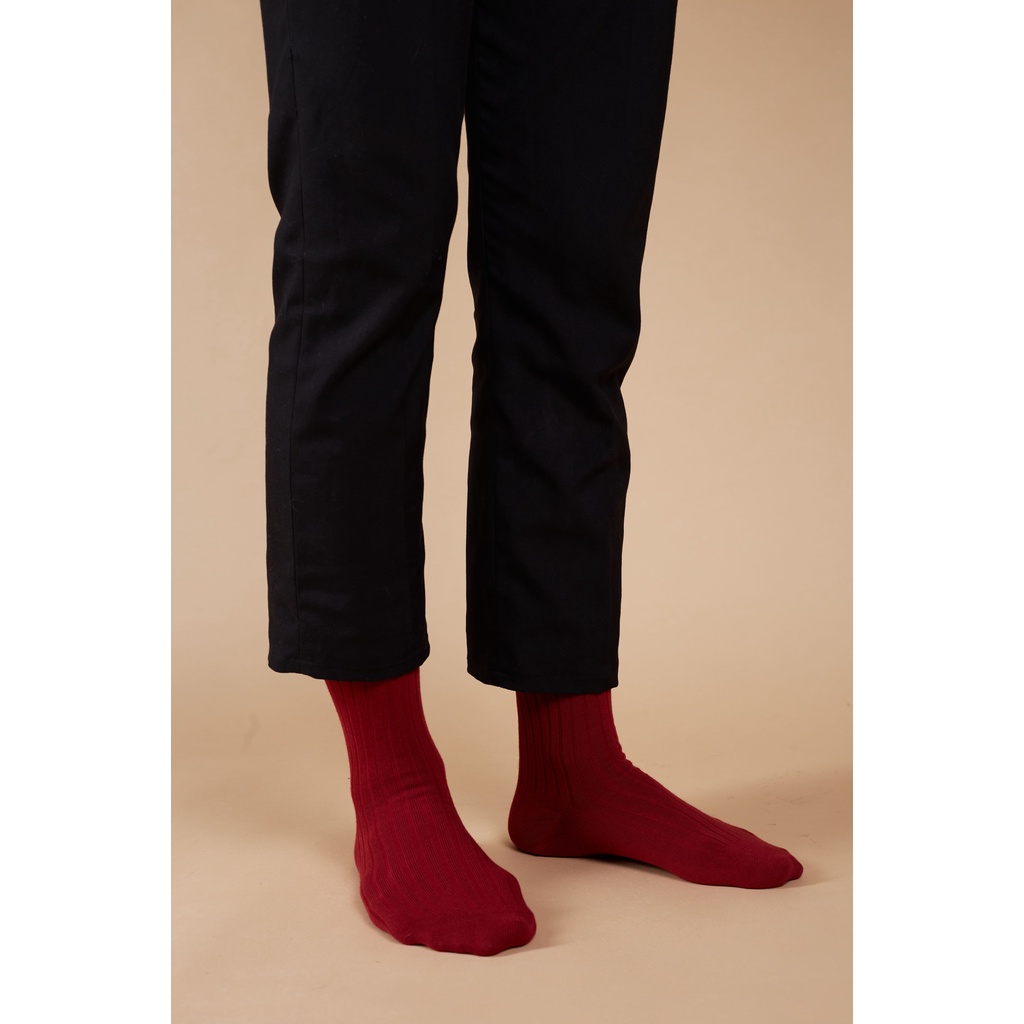 Tất nam cổ cao BRODY Đỏ Đô Cotton - Cao cấp Thời trang nam - MC00579