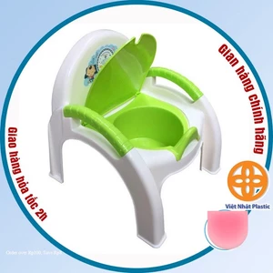 Ghế bô cho bé nhựa Việt Nhật, bô đi vệ sinh cho bé có nắp đậy tay vịn chắc chắn an toàn thoải mái (MS:3091) -br 00179