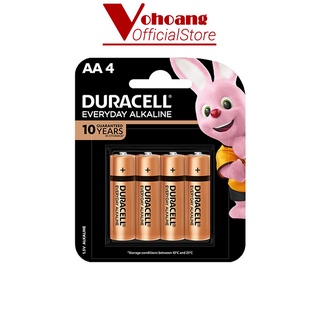 Pin AA Duracell Alkaline 1.5V Vỉ 4 viên dung lượng cao chống chảy - Hàng chính hãng