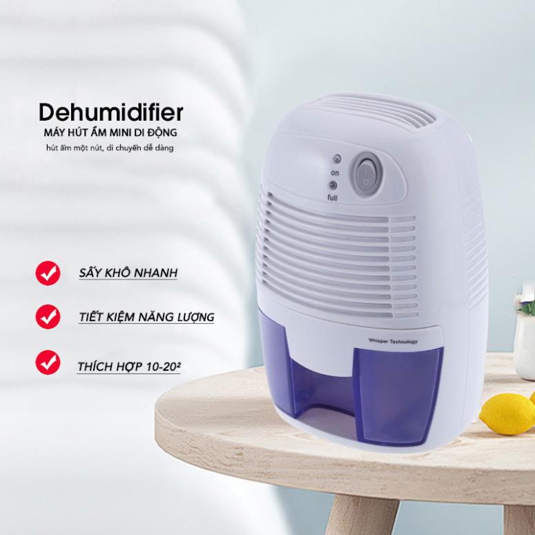 Máy hút âm mini KAW hút ẩm tủ quần áo, ngăn ngừa ẩm mốc gây ô nhiễm bảo vệ sức khỏe - Bảo Hành 12 Tháng