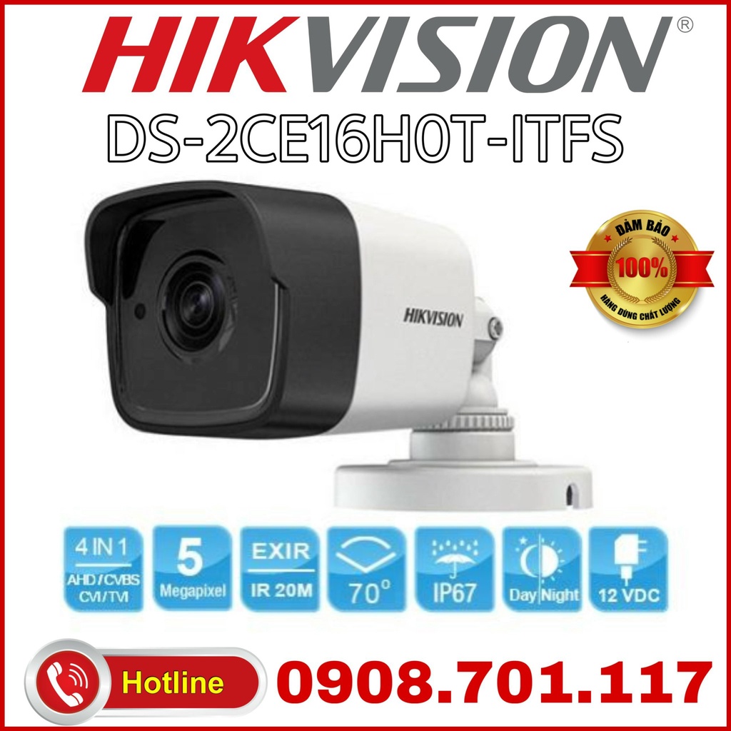 Camera Hikvision DS-2CE16H0T-ITFS ( Có Míc ) | Shopee Việt Nam