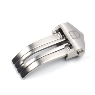 Bạc Màu Đen Thép Không Gỉ Đồng Hồ Dây Khóa Cho TAG HEUER Dây Da Cao Su Dây CARRERA Khóa 18mm
