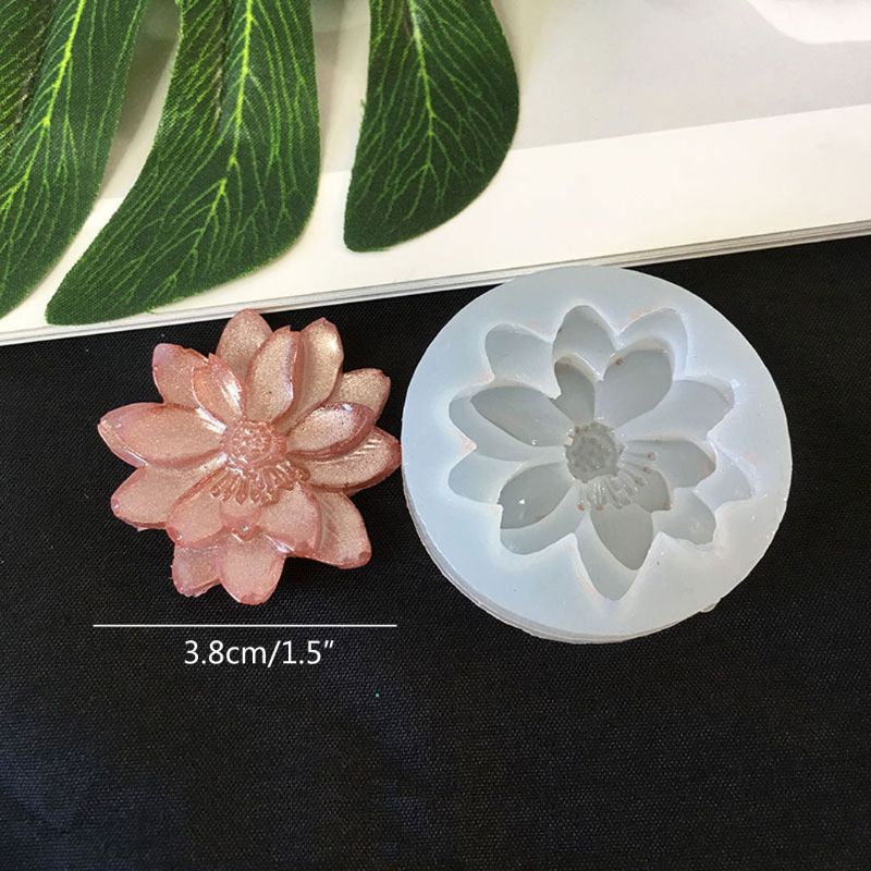 Flgo Diy Crystal Epoxy Resin Daisy Lotus Camellia Khuôn Silicon Trang Trí Nhà Cửa