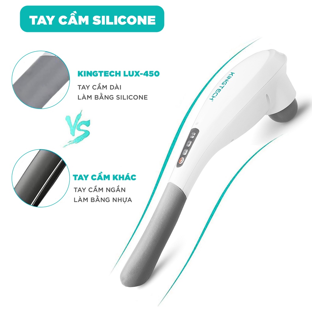 Mô tả Máy Massage Cầm Tay KINGTECH LUX-450 Mát Xa Toàn Thân, Chuyên Sâu Vai Cổ, Lưng, Chân, Tay - Quà Tặng Cao Cấp - 5