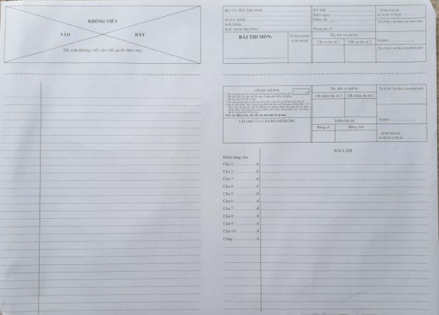 Mẫu Giấy Thi A3 File Word: Hướng Dẫn Và Sử Dụng Hiệu Quả