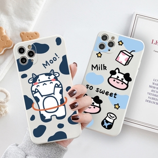 Ốp lưng iphone cạnh vuông bò sữa dành cho ip 6 đến 16promax - e18