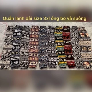 (size 46-58kg) Quần lanh dài 3xl thổ cẩm ống bo và suông có túi (ĐƯỢC CHỌN MẪU)