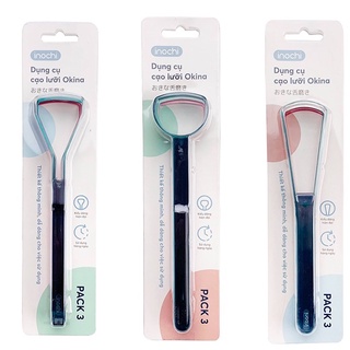 Dụng Cụ Cạo Lưỡi INOCHI [Bộ 3 Chiếc] – Nhựa Nguyên Sinh An Toàn, Chuẩn Nhật Bản, Làm Sạch Hiệu Quả