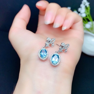 Sản phẩm mới: Bông tai aquamarine kim cương - Trang sức thời trang cho bé gái