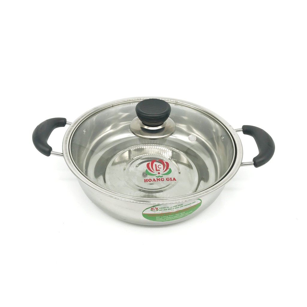 Ảnh Nồi inox nấu lẩu quai nhựa chống nóng Hoàng Gia HG Mart Bảo hành 12 tháng 4