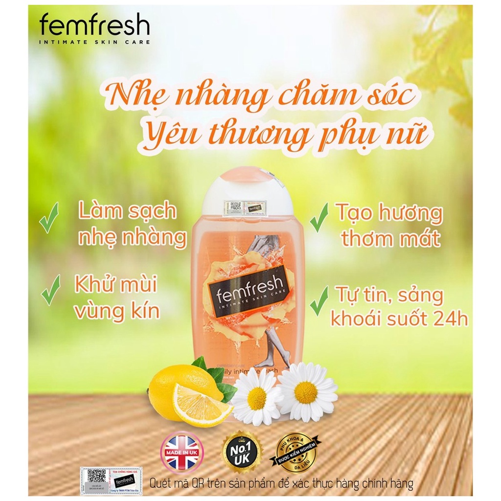Dung dịch vệ sinh phụ nữ Femfresh Daily Intimate Wash 150ml / 250ml