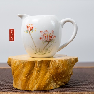 Tống trà sứ Cảnh Đức, họa tiết vẽ tay đẹp mắt, sứ trắng tinh khiết thấu quang, kích thước 11.5x6.6cm