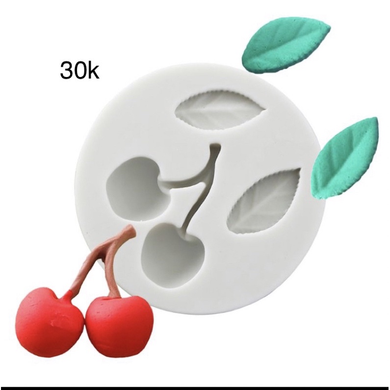 Khuôn trái cherry có lá