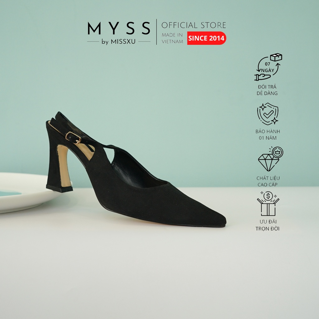 Giày cao gót nữ MYSS mũi nhọn quai sau 9cm thời trang - CG245