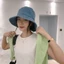 Mũ chống nắng OUSXA Panama, Mũ xô Cotton màu trơn nhiều màu, Sunbonnet vải mùa hè Unisex