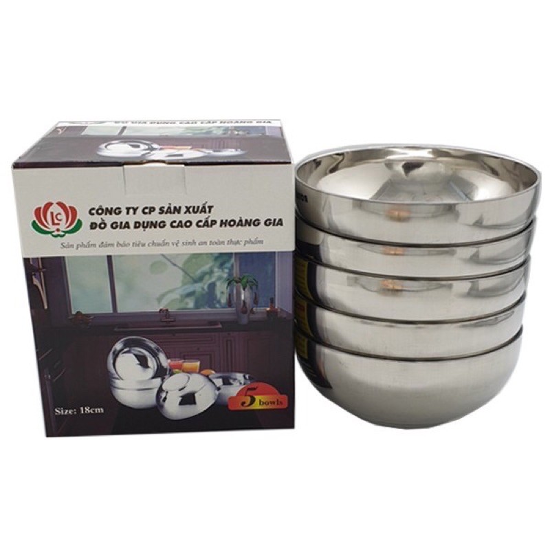 [Chính Hãng] Bát Inox Hoàng Gia 2 Lớp Chống Nóng | Shopee Việt Nam