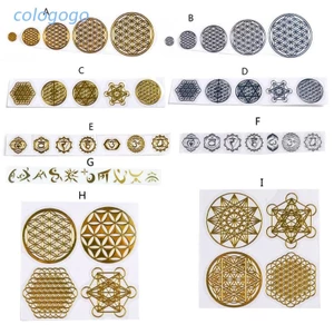 7 Chakra Copper Energy Tower Orgonite Stickers DIY Pyramid Epoxy Resin Material