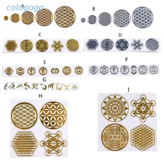 7 Chakra  Copper Energy Tower Orgonite Stickers DIY Pyramid Epoxy Resin Material