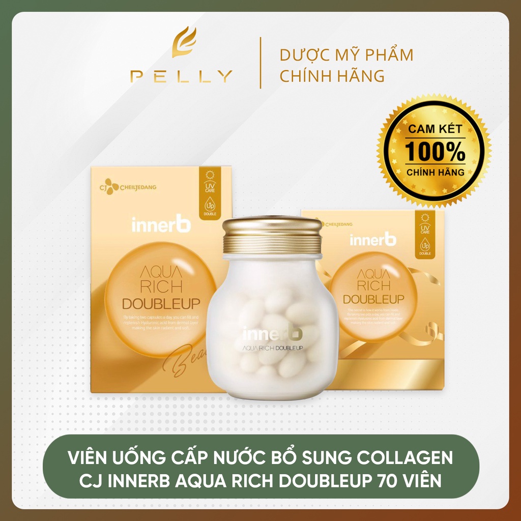 VIÊN UỐNG CẤP NƯỚC BỔ SUNG COLLAGEN CJ INNERB AQUA RICH DOUBLE 70 VIÊN ...
