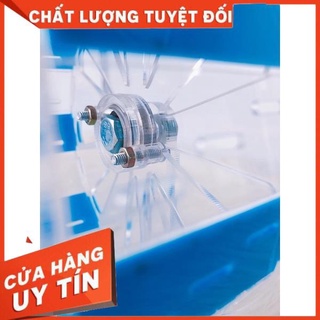 Wheel êm silent  cho hamster, sóc nhỏ 14cm siêu êm, xanh + trong suốt
