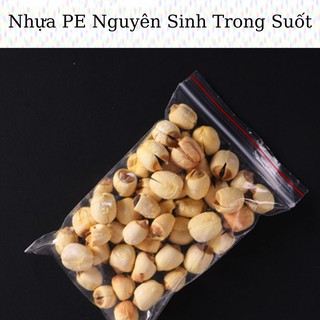 Túi Zip Chỉ Đỏ Túi zipper Viền Đỏ Bấm Miệng Trong Suốt Bịch Zip Nhiều Kích Thước Ziplock