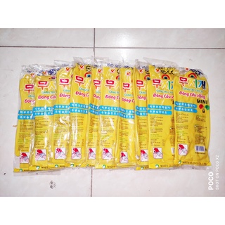 Bịch 10 đôi găng tay cao su Đông Cầu Vồng dài 26cm size M-S, găng tay rửa chén, rửa bát