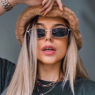 Xu Hướng Thời Trang Retro Kính Mát Vuông Nữ Nhỏ Vuông Bóng Kính Cá Tính Nữ Hàn Quốc Street Shot Kính