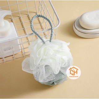 Bông Tắm Tạo Bọt Có Dây Treo Siêu Mềm Tẩy Tế Bào Chết Cam Homeware