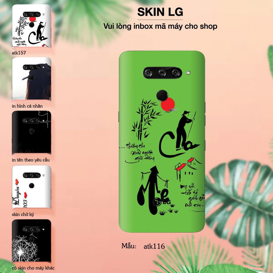 Miếng dán skin cho các dòng điện thoại LG in hình thiết kế cực đẹp
