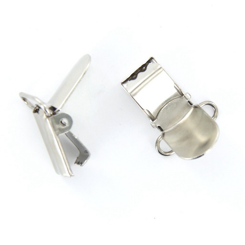 20 x Nẹp Kẹp Dây Đeo Móc 20 mm Màu Bạc