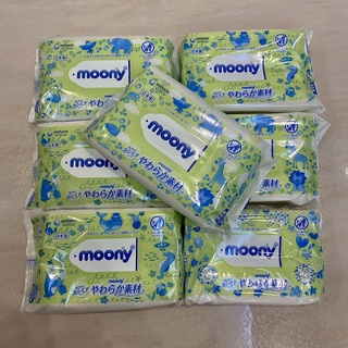 Khăn ướt Moony nội địa Nhật gói 80 tờ 99% nước tinh khiết | Minizon Kids