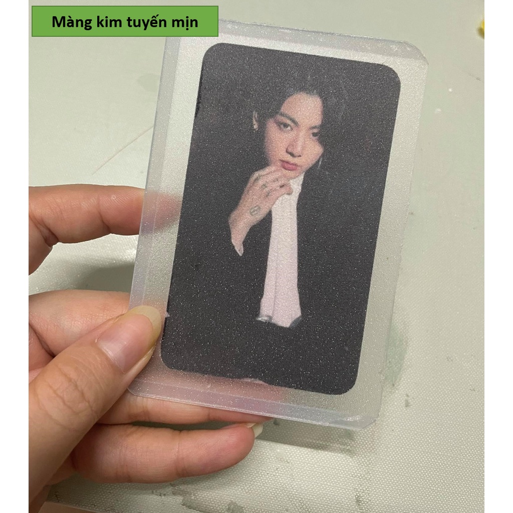 Decal trong - miếng dán hiệu ứng hologram trang trí bảo vệ card hình ảnh, toploader size 10x14cm