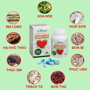 [ hàng chính hãng ] 10 hộp Apharin - Viên Uống Hỗ Trợ Cao Huyết Áp