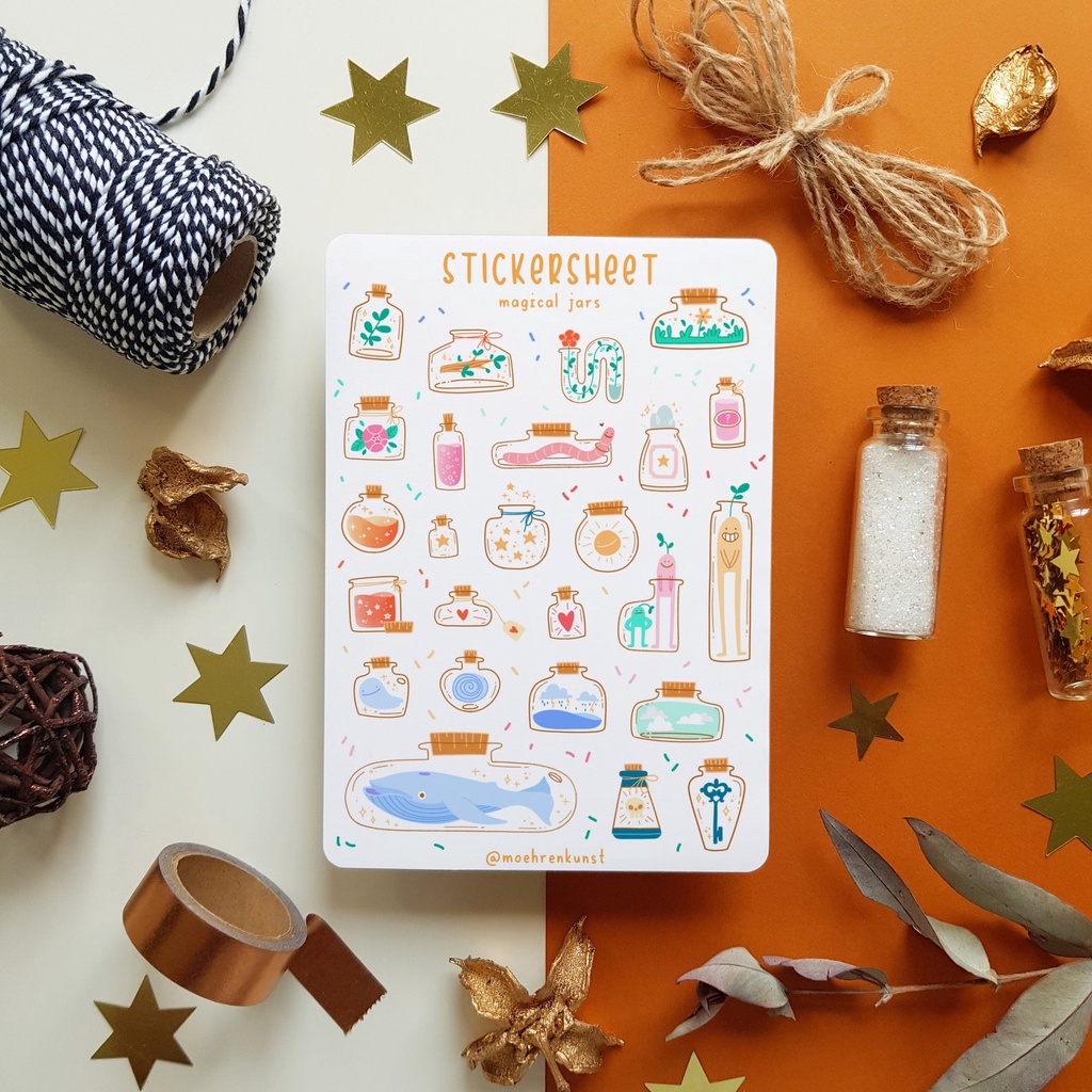 Sticker Sheet - Magical Jars - Chuyên dán sổ ⭐ Bullet Journal Stickers ...