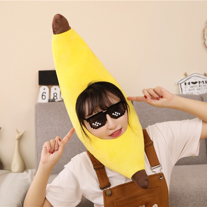 Siy7 Trái Cây Sang Trọng Mũ Đào Chuối Cam Cosplay Sang Trọng Mũ Đồ Chơi Búp Bê Nhồi Bông Quà Tặng Cho Trẻ Em Cô Gái Dễ Thương Photo Pro