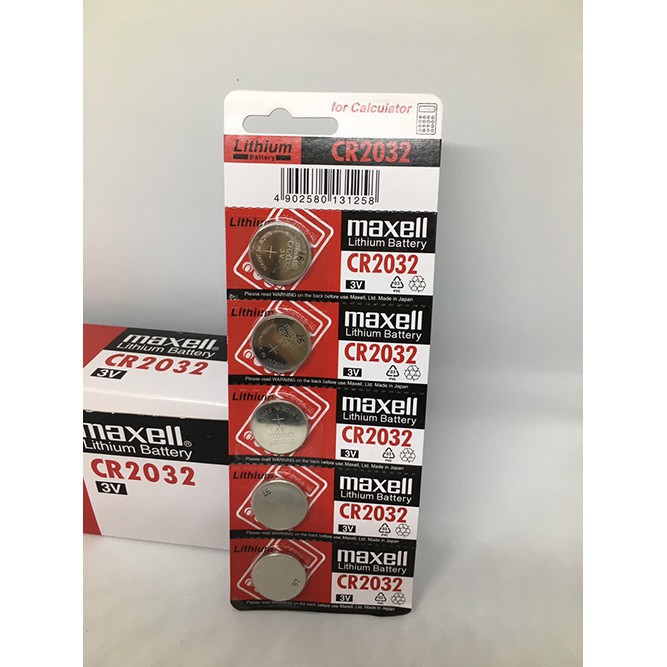 5 viên Pin Cmos 3V Lithium CR2032 Maxell | Shopee Việt Nam