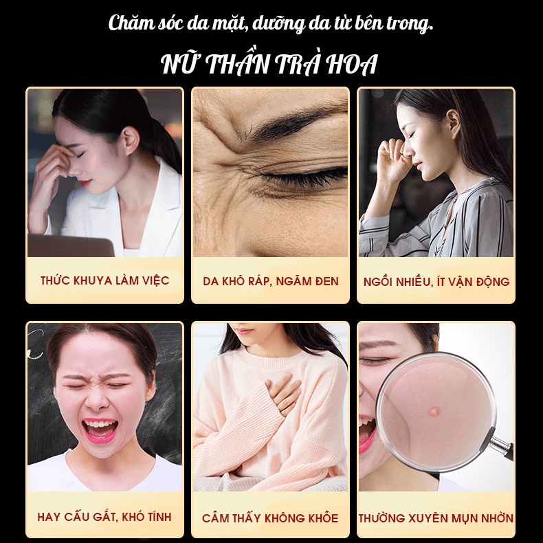 Thiết kế của Trà Hoa Thảo Mộc Dưỡng Da Mặt