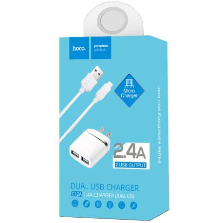 CỦ SẠC HOCO C12A / 2 CỔNG / 2,4A - CHÍNH HÃNG | Shopee Việt Nam