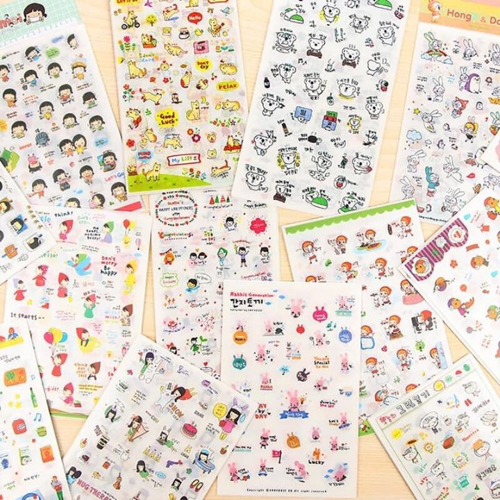 Combo 6 Miếng Dán Trang Trí Sticker Trang Trí Sticker Ngộ Nghĩnh Phong ...