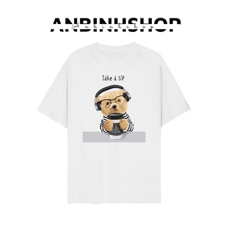 Áo phông - Áo thun nam nữ tay ngắn chất cổ tròn hình Gấu dễ thương phong cách Hàn Quốc năng động