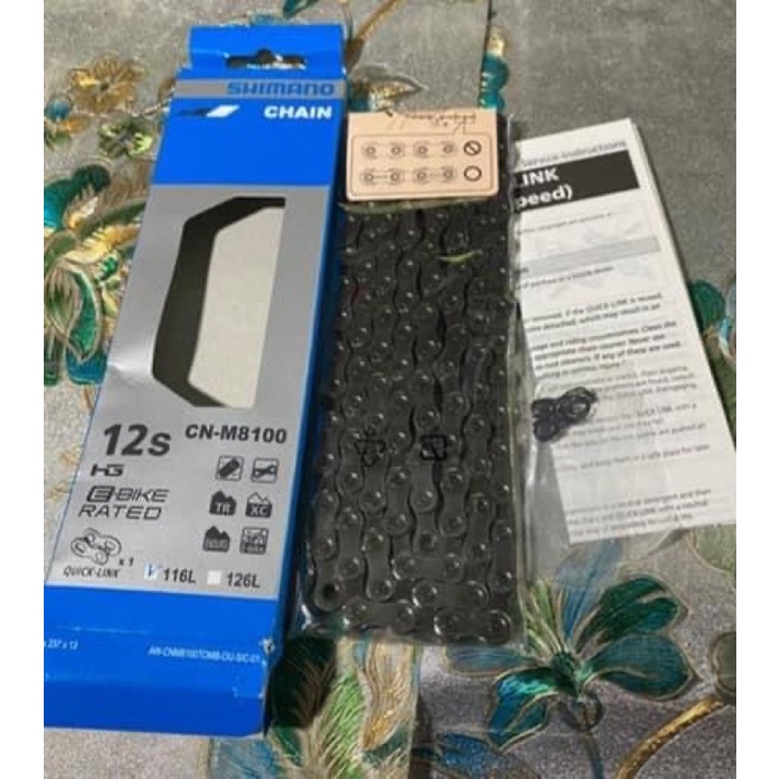 Sên 12 SHIMANO M8100  116L Kèm Khoá Sên Hàng Hộp Chính Hãng