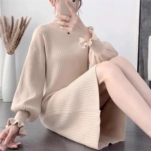 Váy len suông tay bồng