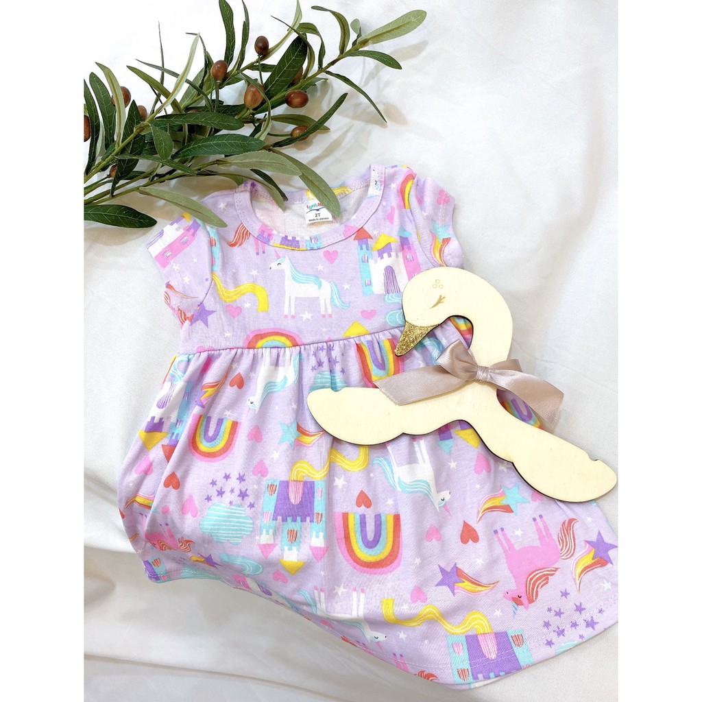 Váy Trẻ Em, Đầm Cotton Siêu Thoáng Mát Thời Trang Cho Bé Gái
