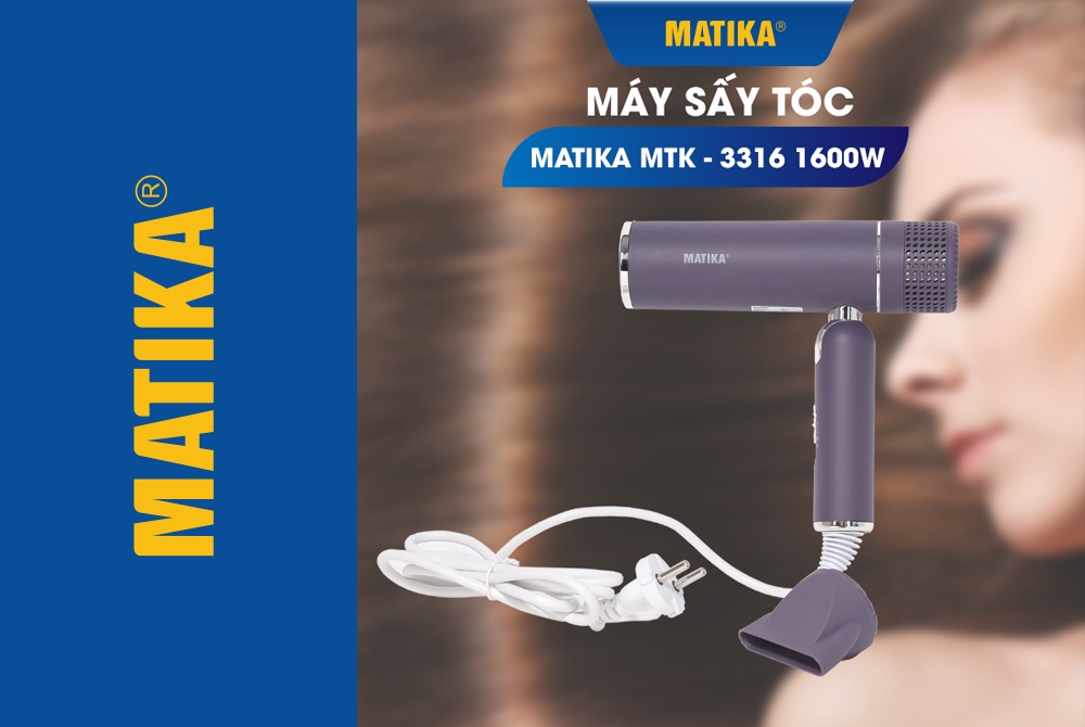 Mô tả Máy Sấy Tóc MATIKA Công Suất 1600W MTK-3316 - 1