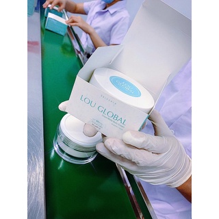Combo BodyCream Lou Global - Kem dưỡng trắng da kèm thiệp muỗng thoa kem túi giấy và hộp
