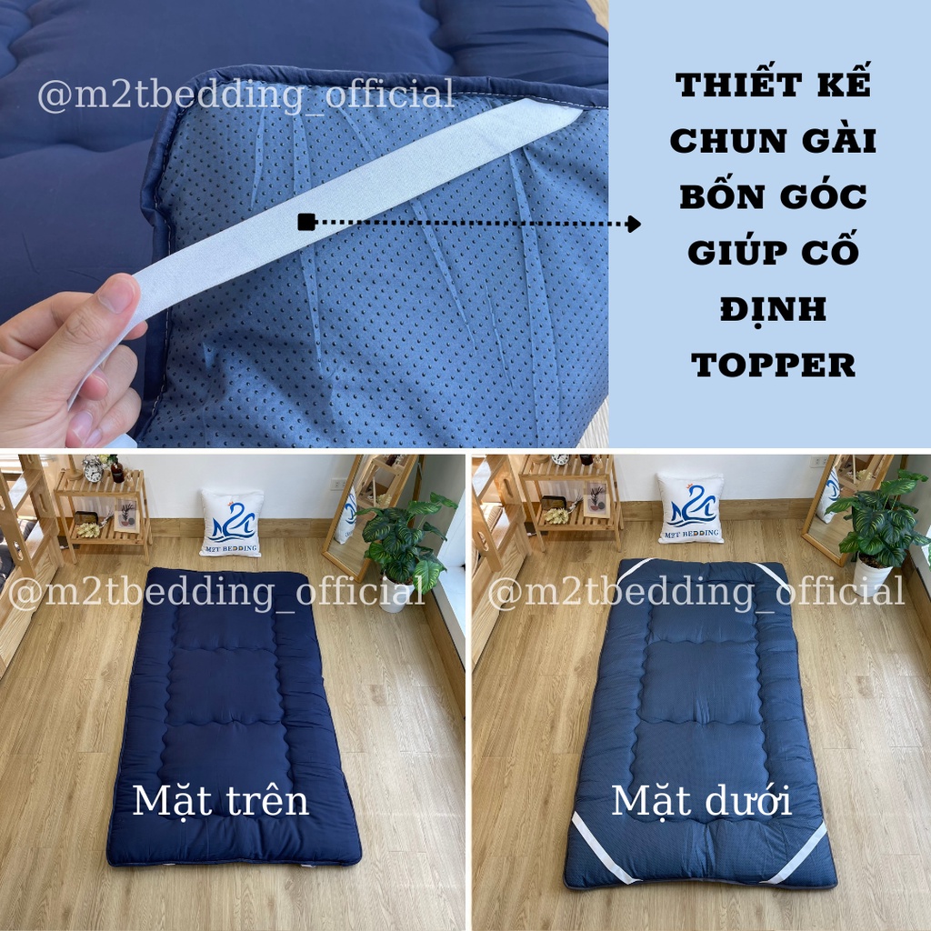 Nệm topper xuất Nhật M2T BEDDING dày mềm mịn đủ kích thước đệm gấp gọn ...