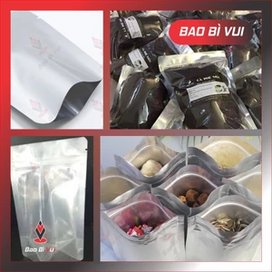 Túi zip đáy đứng 1 mặt bạc / 2 mặt bạc BAO BÌ VUI