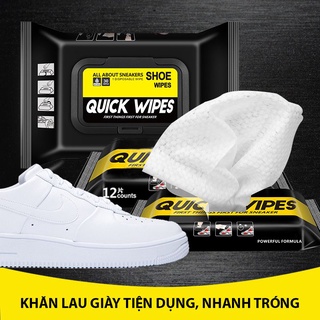 Khăn vệ sinh giày Quick Wipes tiện lợi không cần giặt (12 khăn) - GiayOmega