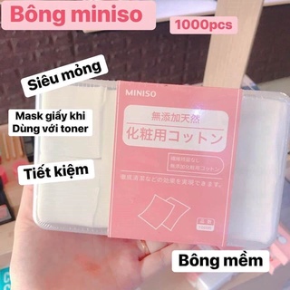 1000 MIẾNG BÔNG TẨY TRANG MINISO NỘI ĐỊA NHẬT
